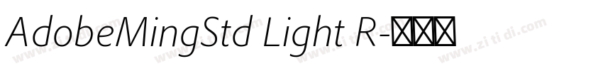 AdobeMingStd Light R字体转换